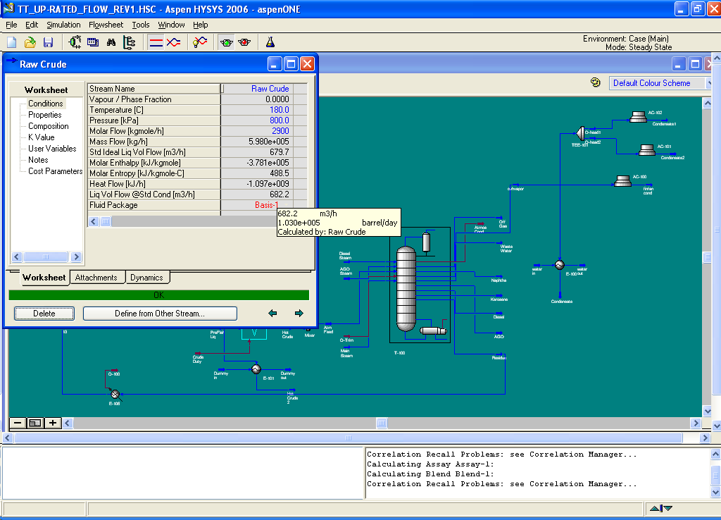 Process simulation interface